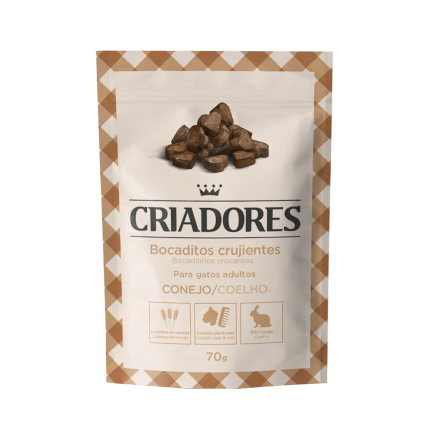 70 g Criadores Bocaditos Crujientes de Conejo para gatos, , large Imagen numero 1