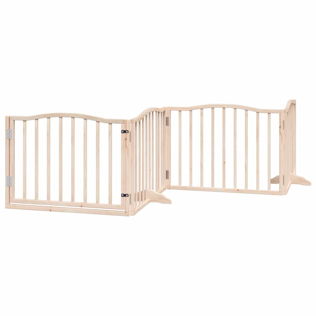 vidaXL Puerta para perros plegable 10 paneles madera de &aacute;lamo 800 cm, , large Imagen numero 5