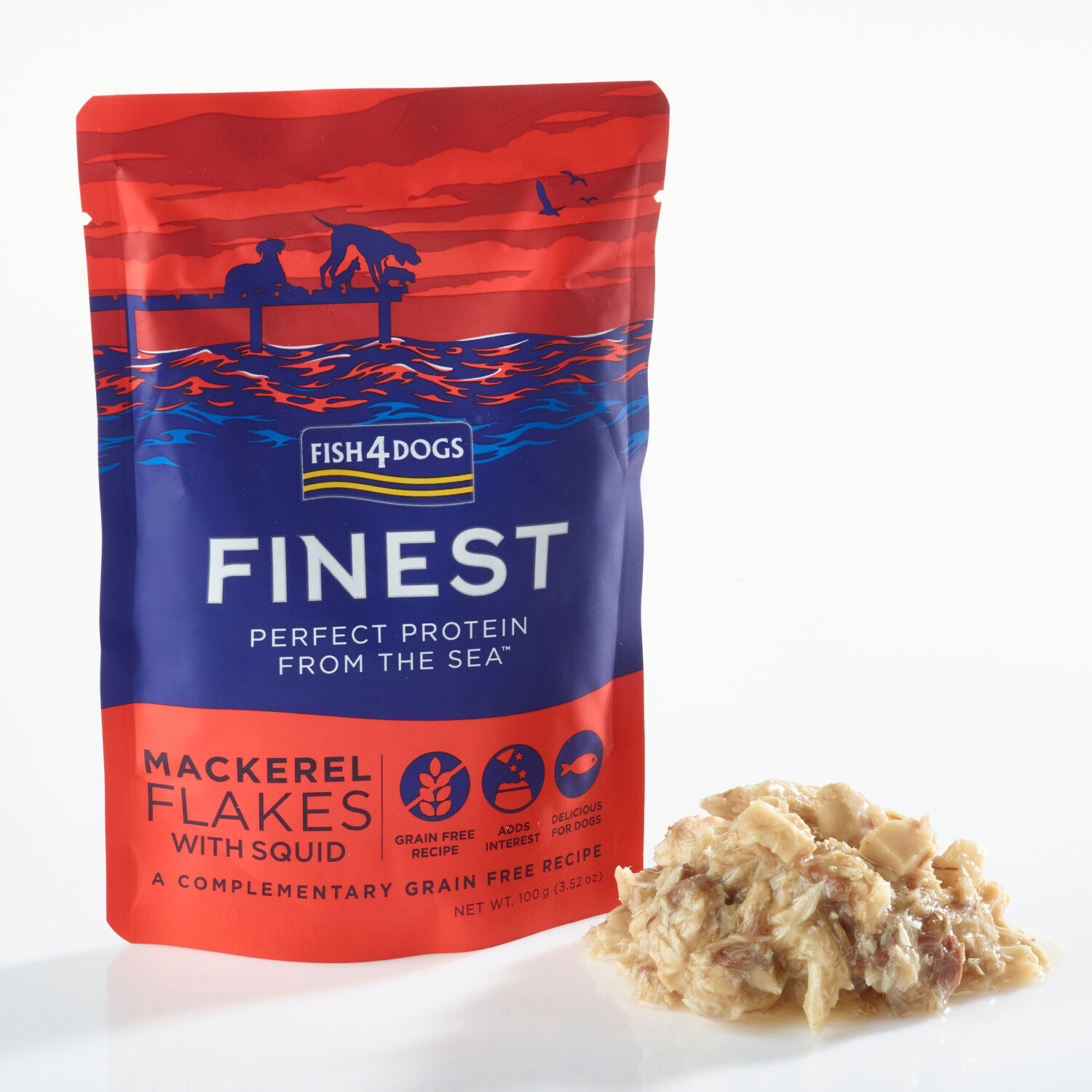 Fish4Dogs Mousse para perro sin cereales &ndash; Caballa y calamar 100 g (pack de 6), , large Imagen numero 2