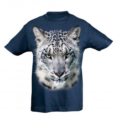 Camiseta Niño Leopardo de las nieves color Azul