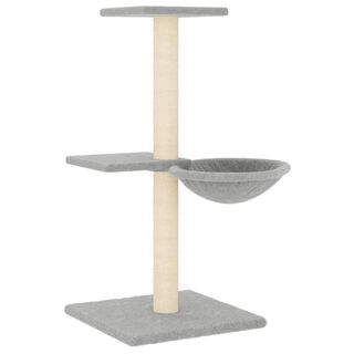 vidaXL Rascador con Postes de Sisal Gris Claro 72 cm para gatos