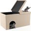 COSTWAY Banco con Arenero para Gatos, Banco De Almacenamiento con Estera de Arena a Prueba de Orina y Filtro de Carbón, Cajas de Arena Impermeable 90 x 50 x 50 cm (Beige), , large indicador imagen numero 1