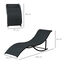 Outsunny 2 Tumbonas Plegables de Aluminio en Forma de S Ergonómica con Tela Texteline para Piscina Patio Jardín Terraza 165x61x63 cm Negro, , large indicador imagen numero 3