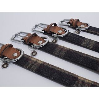 Collar de de piel lujo color Cuadros Tweed