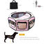 PawHut Parque Plegable para Perros y Gatos, Corralito Port&aacute;til para Animales Peque&ntilde;os Impermeable de Tela Oxford con 2 Puertas, para Exterior e Interior, &Oslash;90x41 cm, Rosa, , large indicador imagen numero 3