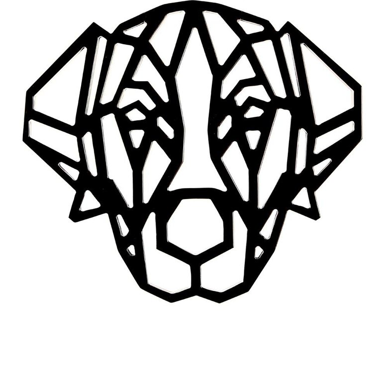 Silueta decorativa de perro raza Labrador Retriever color Blanco, , large image number null
