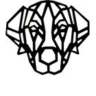 Silueta decorativa de perro raza Labrador Retriever color Blanco, , large image number null