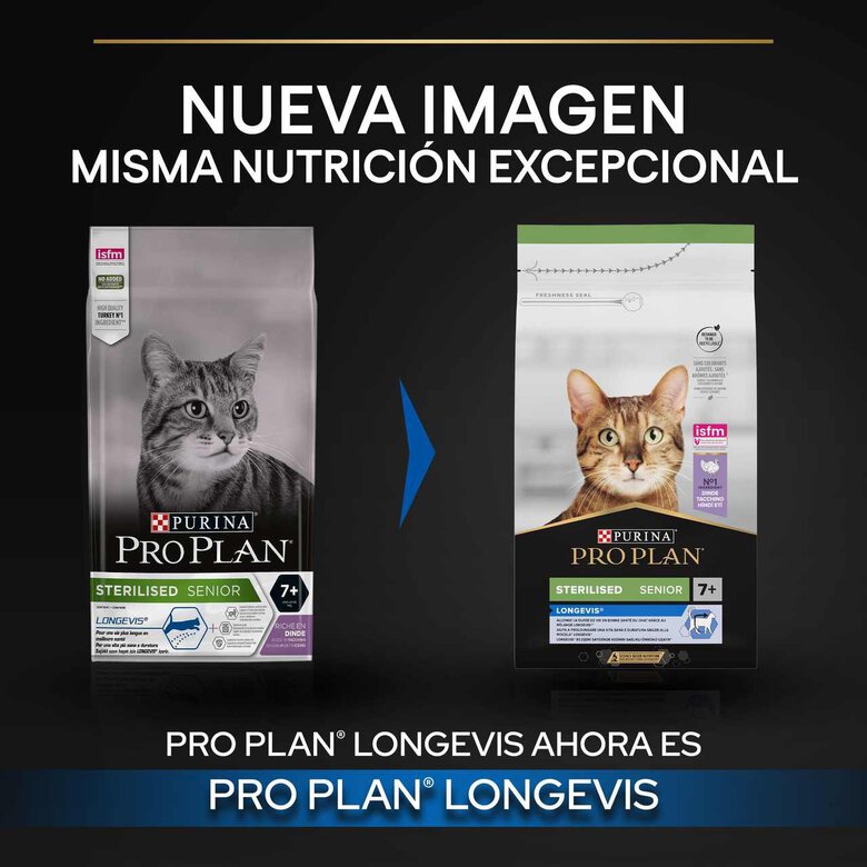 Pro Plan Senior Sterilized Pavo Pienso para gatos, , large image number null