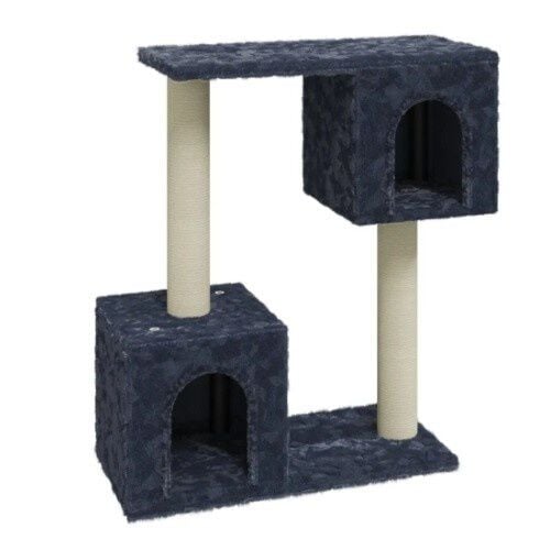 Vidaxl rascador doble gris para gatos, , large Imagen numero 1