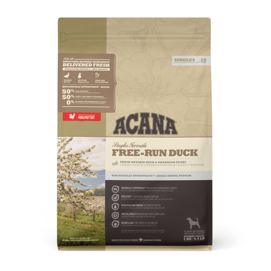 Acana Singles Free-Run Duck pienso para perros thumbnail
