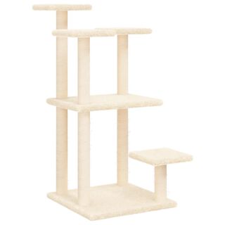 vidaXL Postes rascadores con plataformas crema para Gatos 