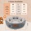 Nobleza Cama para Perros Pequeños, Cama Lavable para Mascotas, Sofá Redonda de Perros y Gatos Antideslizantes y Antiestres, Felpa Suave y Mullida, Bordes Elevados, Gris, Ø60 x 18 cm, , large indicador imagen numero 2