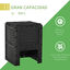 Outsunny Compostador Capacidad de 300L Compostera Orgánica para Producción Abono de Jardín Exterior con 48 Respiraderos 60,5x60,5x81,5 cm Negro, , large indicador imagen numero 4