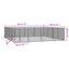 vidaXL Perrera de exterior acero galvanizado plateado 4x4x2 m, , large indicador imagen numero 37