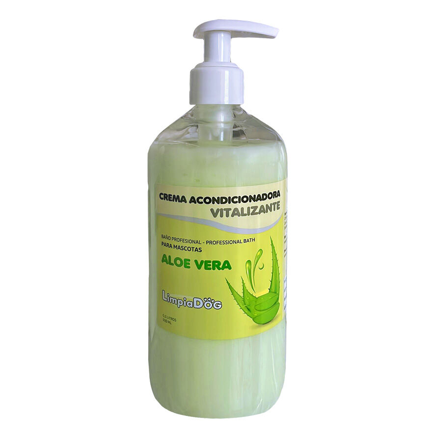 LimpiaDog Acondicionador para Perros Desenredante Aloe Vera Vitalizante 500ml para Mascotas Cuidado y Suavidad del Pelaje y Pelo de tu Perro o Gato hidratacion y Brillo, , large Imagen numero 1