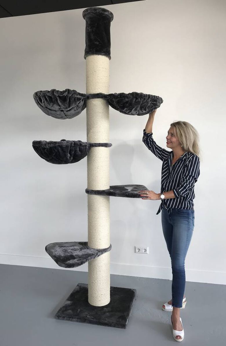 Rascador Maine Coon Tower Plus para gatos color Beige y negro thumbnail