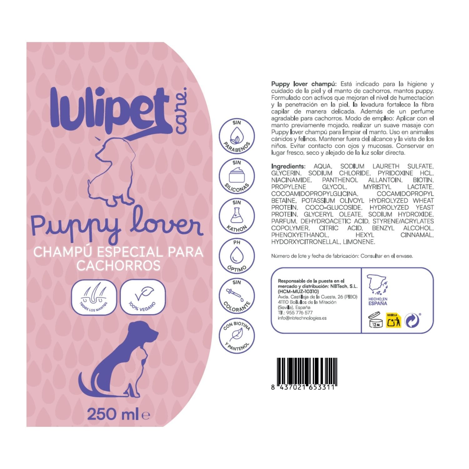 Champ&uacute; Puppy - Champ&uacute; especifico para cachorros 250 ml, , large Imagen numero 2