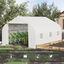 Outsunny Cubierta de Invernadero de Túnel 3,5x3x2 m Cubierta Repuesto Invernadero Polietileno con 6 Ventanas y Puerta Enrollable Protección de Plantas para Jardín Blanco, , large indicador imagen numero 4