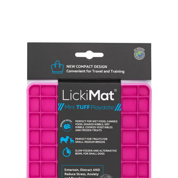 Comedero LickiMat Mini Tuff Playdate Rosa para perro, , large Imagen numero 1