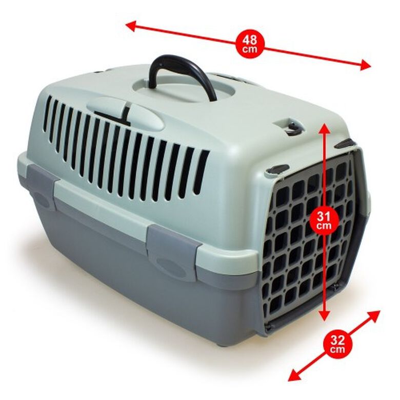 Arquivet ecoline transportín de plástico reciclado gris para mascotas thumbnail