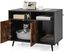 COSTWAY Caja de Arena para Gatos con Tabla para Rascar, Patas de Metal Inclinadas, Mueble para Gatos como Mesa Auxiliar con 2 Estantes de Almacenamiento, Casa de Madera para Gatitos y Gatos Grandes, , large indicador imagen numero 1