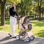 COSTWAY Cochecito para Mascotas, Carrito para Perros Plegable con Ruedas Grandes, Malla Transpirable, Cubierta Impermeable, Portavasos y Cesta, Carro para Perros Peque&ntilde;os y Gatos hasta 15 kg, Beige, , large indicador imagen numero 2