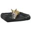 Vidaxl sofá acolchado de cuero negro para mascotas, , large indicador imagen numero 3