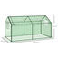 Outsunny Invernadero de Terraza 180x92x92 cm Caseta de Jardín con 2 Ventanas Enrollables de Doble Capa y Marco de Metal Vivero Casero para Cultivo Plantas Flores Verde, , large indicador imagen numero 3