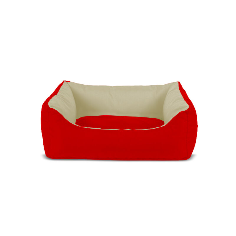 Gauty Cama para Perros y Gatos  Tela Impermeable - Rojo y beige, , large Imagen numero 1