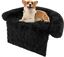 COSTWAY Funda de Peluche para Perros, Cama Antideslizante con Funda Extraíble Lavable/Cuello Acolchado Suave, Tapete de Felpa para Perros (112 x 101 x 18 cm, Negro Grisáceo), , large indicador imagen numero 6