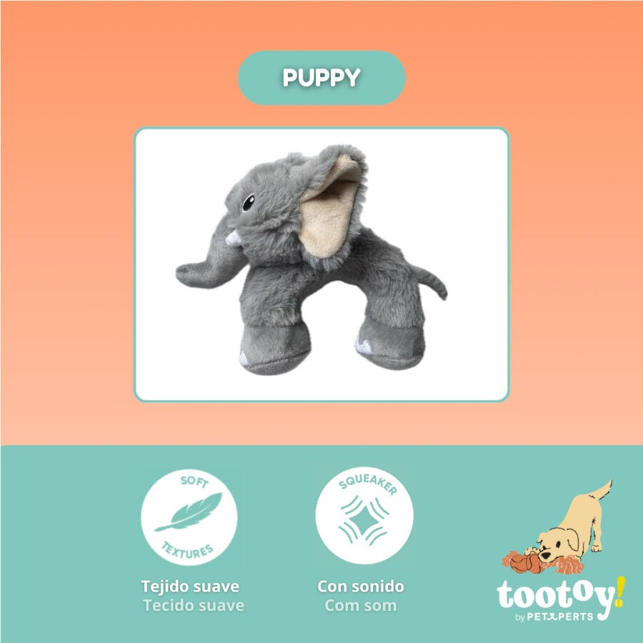 Tootoy! Elefante Mordedor de Peluche para cachorros, , large Imagen numero 3