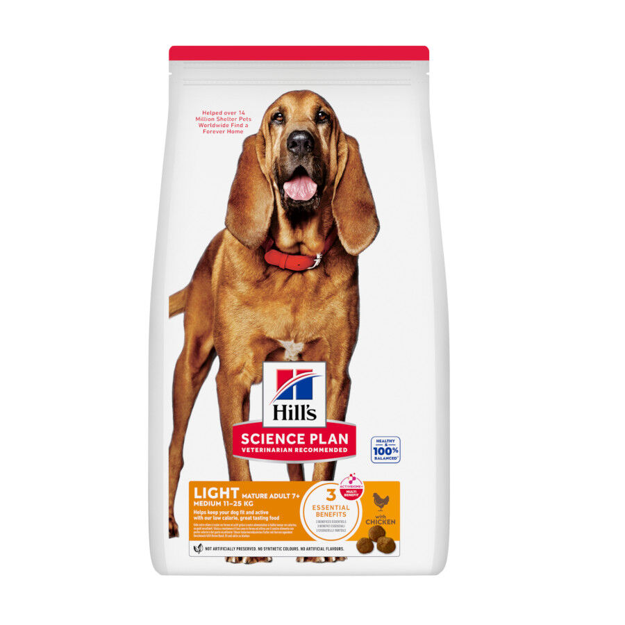 12 kg Hill's Science Plan Light Mature Adult 7+ Medium Pollo pienso para perros, , large Imagen numero 1