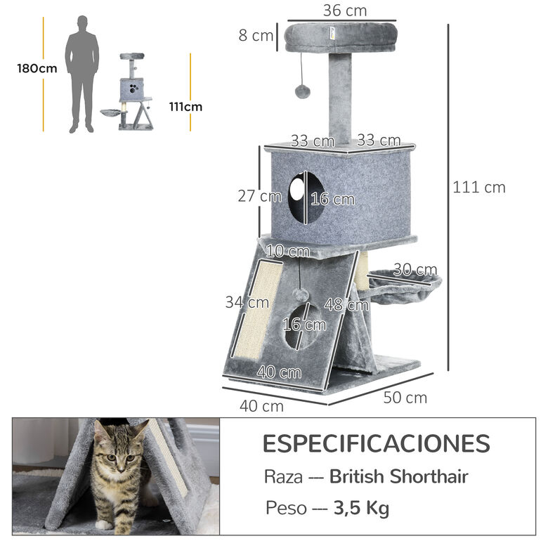 PawHut Árbol Rascador para gato thumbnail