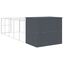 vidaXL Caseta perros con corral acero galvanizado gris 214x1069x181 cm, , large indicador imagen numero 16
