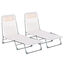 Outsunny Tumbonas Plegables Crema, , large indicador imagen numero 1