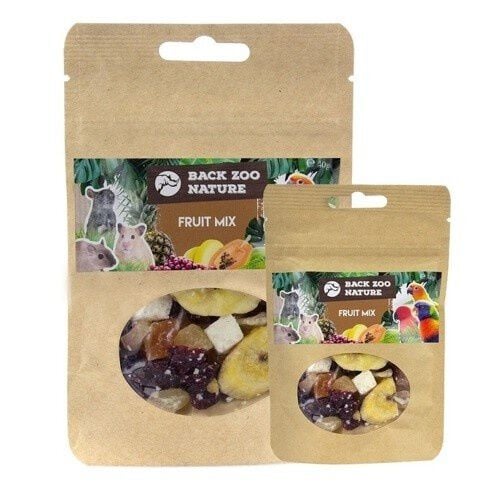 Mix de frutas deshidratadas para loros sabor Coco, Plátano, Papaya y Arándanos