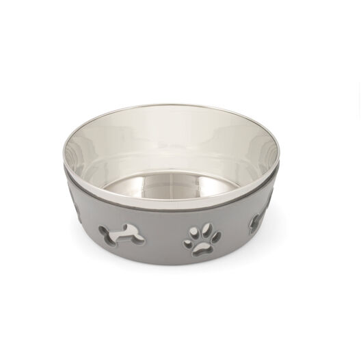 Outech Comedero de Acero Inoxidable Gris para perros, , large image number null