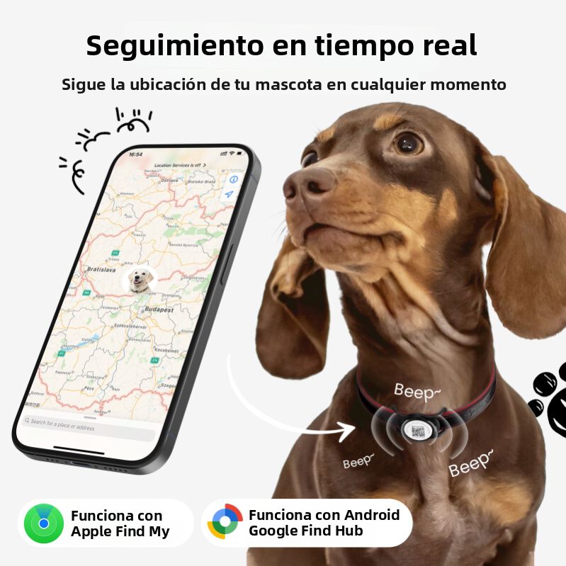 Pawview Localizador Inteligente para Mascotas, Rastreador Perros y Gatos Compatible con Apple Find My y Android Find Hub, Funda de Silicona Antidesgarros con C&oacute;digo QR, Sin Suscripci&oacute;n. Rosa, , large Imagen numero 2