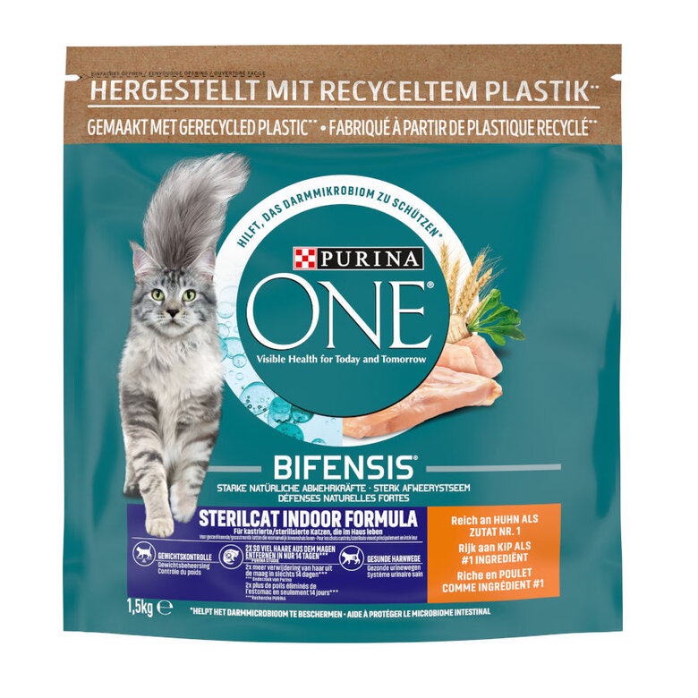 Purina One Adult Bifensis Esterilizado Pollo pienso para gatos, , large image number null