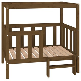 VidaXL Estructura cama elevada de madera marrón para perros