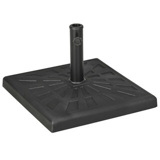 Outsunny Base De Sombrilla De Resina Para Jardín Terraza Patio Negro 