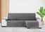 Vipalia Protector Cubre Sofá Chaise Derecho 240 Color Gris Oscuro Modelo Brisa, , large indicador imagen numero 4