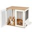 COSTWAY Jaula para Perros, Mueble de Jaula para Perros con Comedero Giratorio 360&deg;, Puertas de Doble Cerradura, Cuencos, Mesa Auxiliar Caseta para Mascotas Peque&ntilde;as y Medianas, 80 x 55,5 x 71,5 cm, , large indicador imagen numero 1