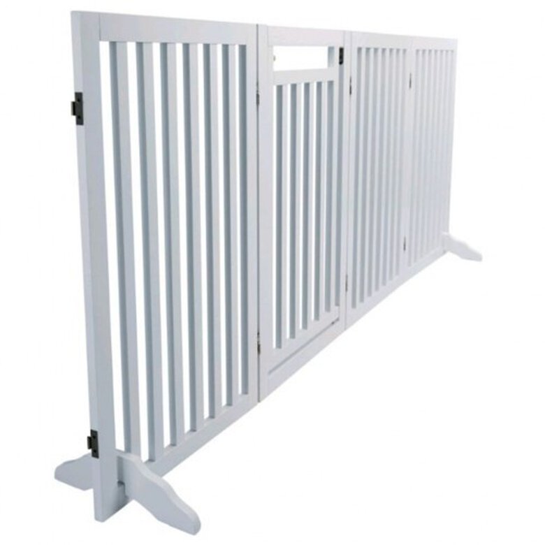 Barrera con puerta para perros color Blanco, , large image number null