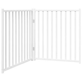 vidaXL Puerta para Perros Plegable Paneles Puerta Mascotas Madera de Álamo