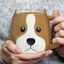 Mug Woof! Taza en forma de cabeza de perro color Marrón, , large indicador imagen numero 3