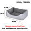 HOME MERCURY-Cesta,Cama Comoda para Perros,Gatos y Mascotas, con Relleno de Fibras,Resistente al Desgaste y Duradero (Mediano, Gris), , large indicador imagen numero 2