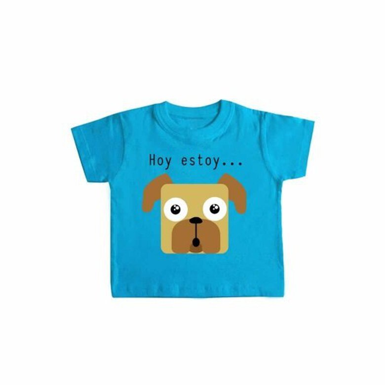 Camiseta bebé "Hoy estoy... emocionado" color Azul, , large image number null