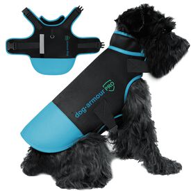 Chaleco de Protección Anti Mordida para Perros – Impermeable – Reflectante - Azul