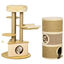PawHut Conjunto para Gatos Madera Natural, , large indicador imagen numero 1
